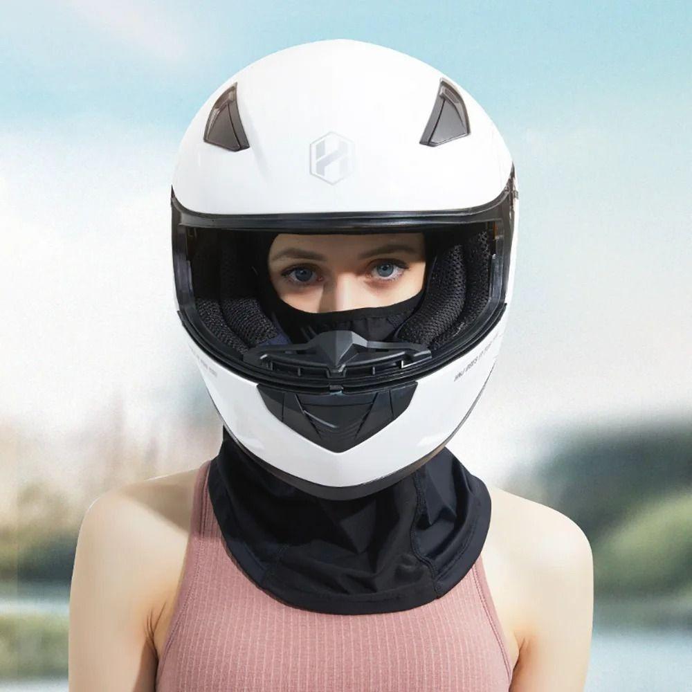 

Anti-UV Full Face Cover Cycling Cap with Glasses Hole Summer Bicycle Cool Mask Motorcycle black-short