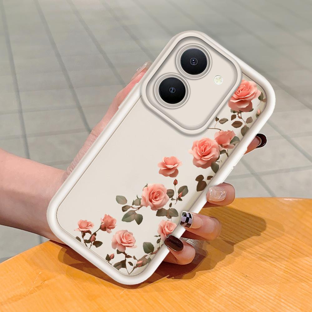 Yumuşak Silikon Kare Merdiven Baskı Desen Telefon Kılıfı Tam Kapak Kamera Darbeye Dayanıklı Koruma Kauçuk Kılıf Vivo için