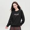 Izzue Women's Letter Print Crew Neck Sweatshirt
