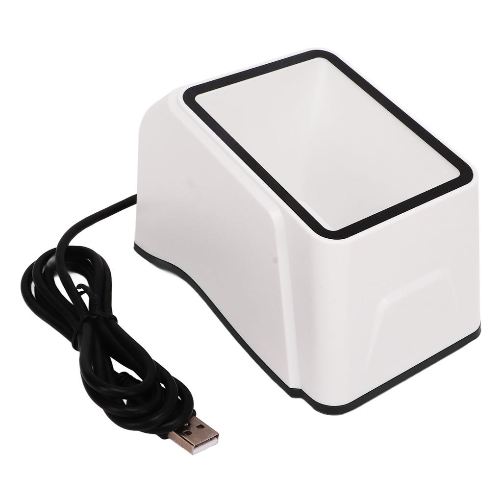 Barcode Scanner 1D 2D Ultra Decoding Quick Response Automatic QR Scanner for Mobile Payment White