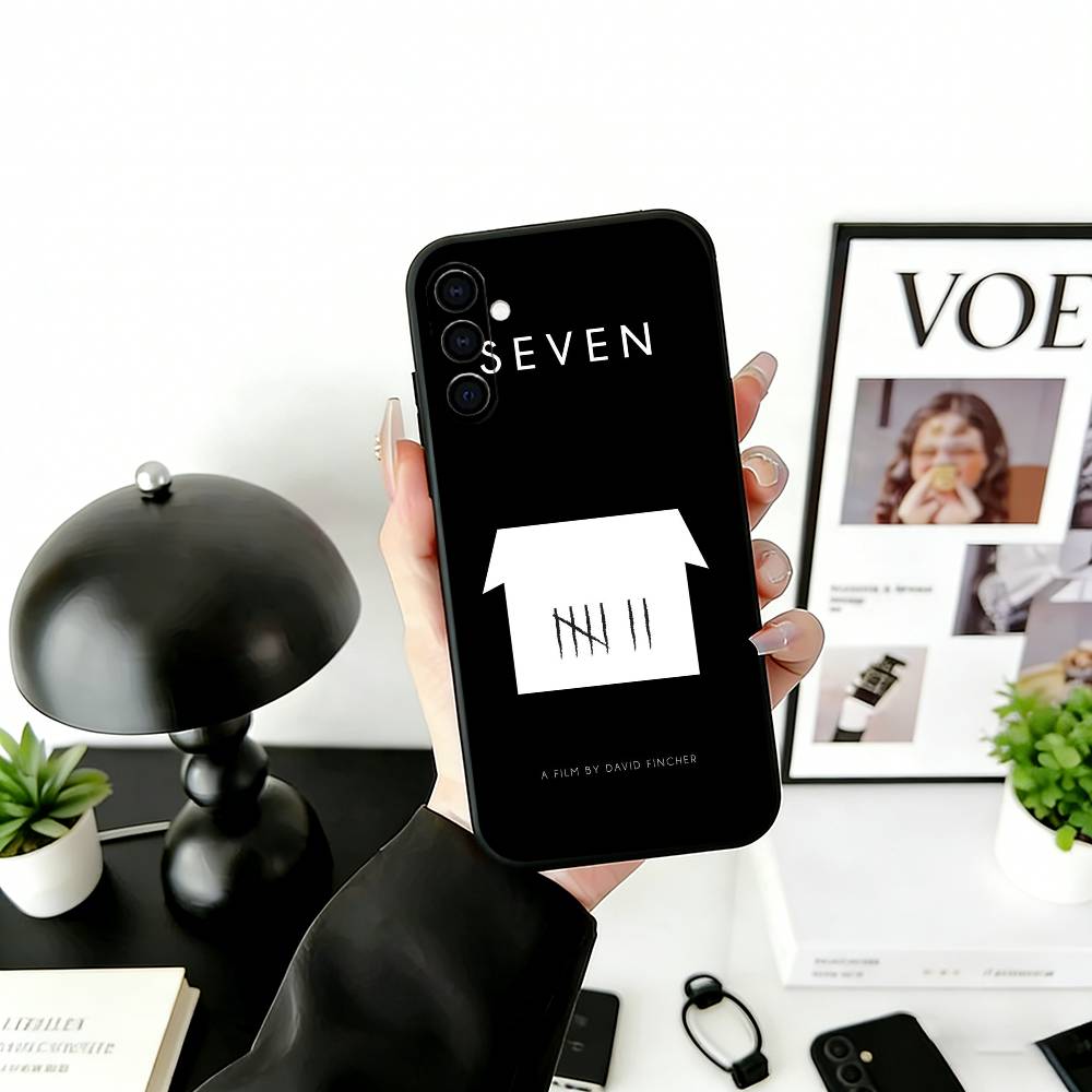 S-Seven Phone Case For Samsung Galaxy A73,A72,A71,A70,A53,A52,A51,Soft Silicone Black Cover