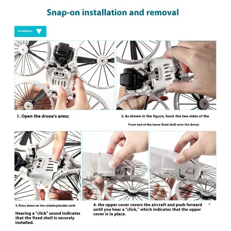 Protective Tail Housing with Shock Absorption Tool Free Installation Drones Battery Case Enhanced Durability for FLIP