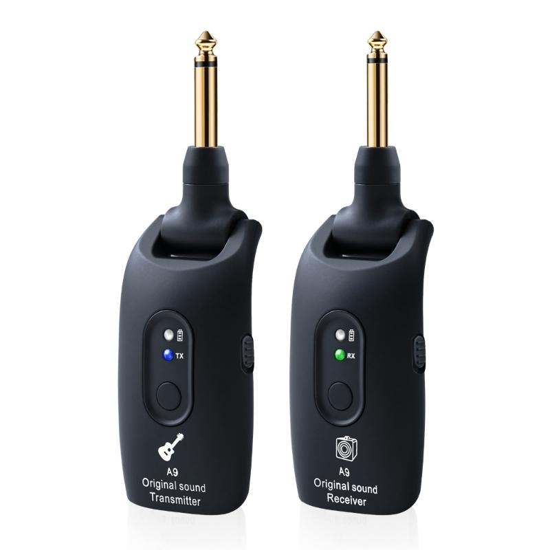 2.4GHz Wireless Guitar Transmitters Receiver Rechargeable Low Noises Sound Wireless Transmitters Receiver Easy to Use