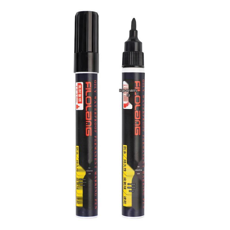 Feloran Gray Oily Marker Pen - Colorfast, Scratch-Resistant, Quick-Drying, Non-Erasable, Waterproof, for Industrial Marker Repair, 1MM