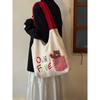 Embroidered Tote Bag, Large Capacity, Single Shoulder Bag, Suitable for Daily Commuting, Versatile Cardigan Bag
