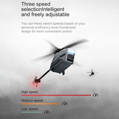 Ferngesteuerter Hubschrauber, Einzelpropeller ohne Querruder, 2,4 GHz, 8K optischer Fluss, 6-Achsen-Gyroskop