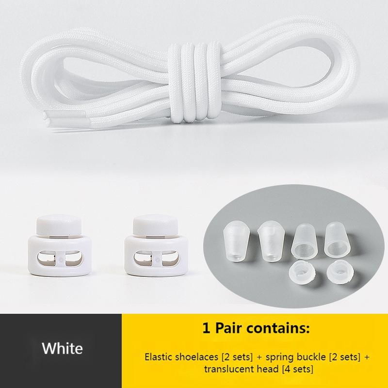 Elastic Laces Sneakers Round Lock Shoelaces Without Ties Kids Adult Quick Shoe Laces Rubber Bands Lazy Shoeace Shoes Accessories
