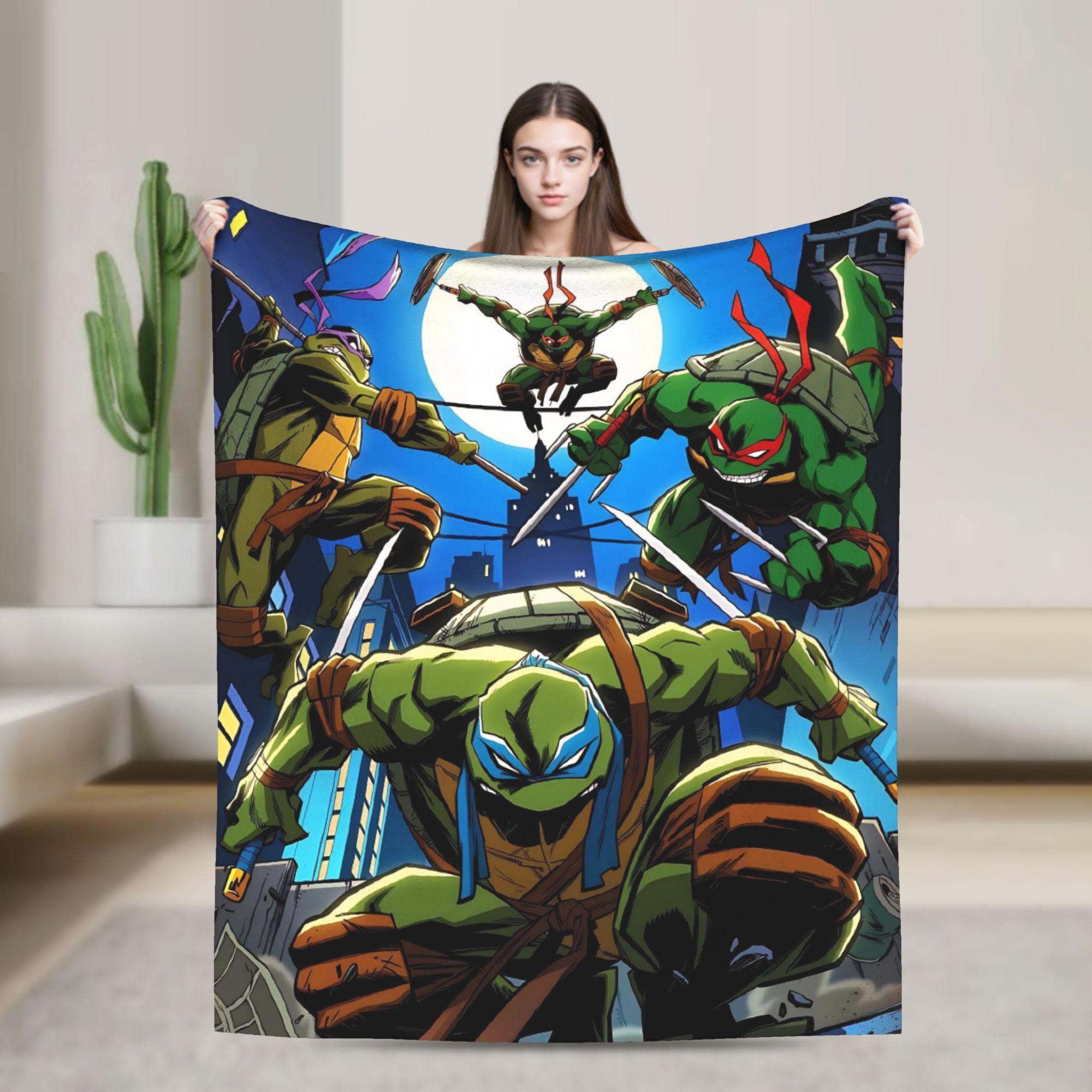 

TMNT Breakthrough Flannel Blanket Warm Soft Throw Blanket for Home Decor Travel Pattern Bedspread Sofa Bed Cover 30x40in