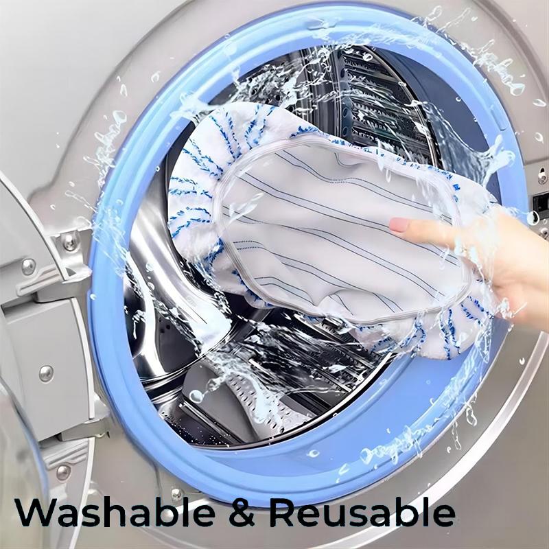 Flat Mop Pad Reusable & Washable Mop Refills For Wet & Dry Use, Dust Mop For Hardwood Laminate Tile Ceramic Cleaning Tool