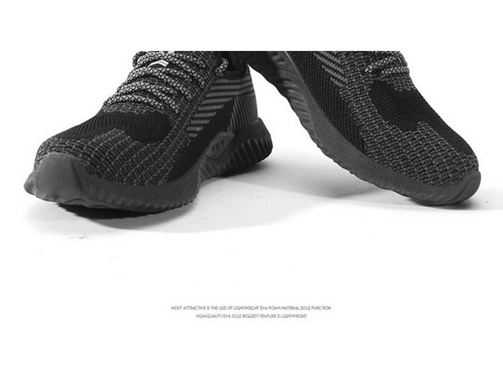 Pantofi de lucru respirabili cu bombeu de oțel pentru bărbați - Anti-zdrobire, Anti-perforare, Ușori, Talpă moale, Rezistenți la uzură pentru șantiere de construcții