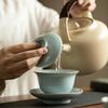 Tradiție Chineză Ceramică Ru Kiln Gaiwan Porțelan Făcut Manual Bol pentru Ceai Bol de Ceai Maestrul Bol de Ceai de Casă Ustensile de Ceai pentru Călătorie 135ml