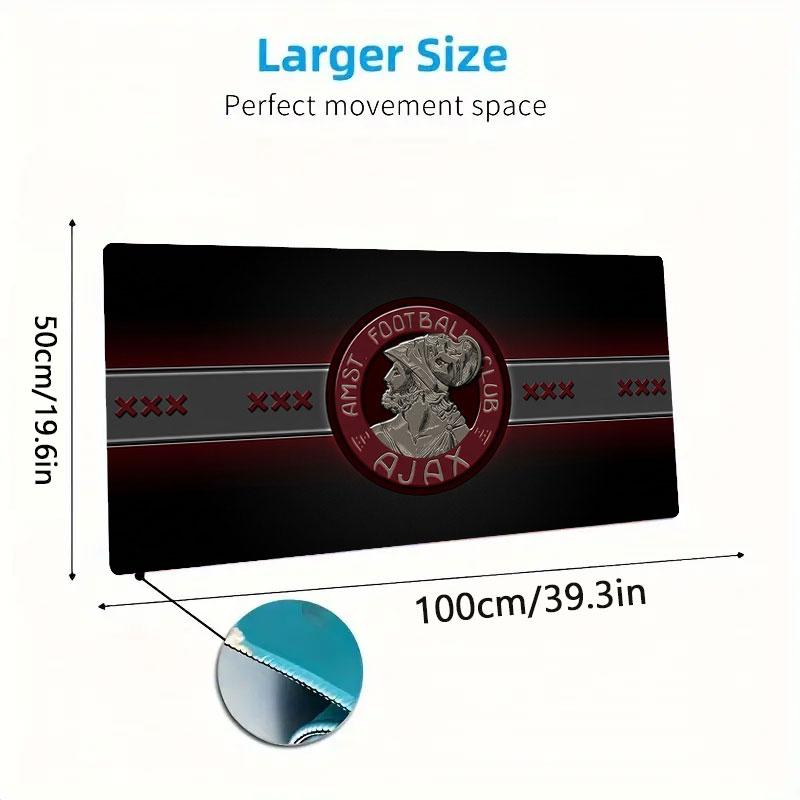 AFC Ajax Large Size Mouse Pad Large Gaming Table Cushion Non-slip Laptop Tablet Big Mousepad XXL Mat Mini PC Playmat With Lock Edge
