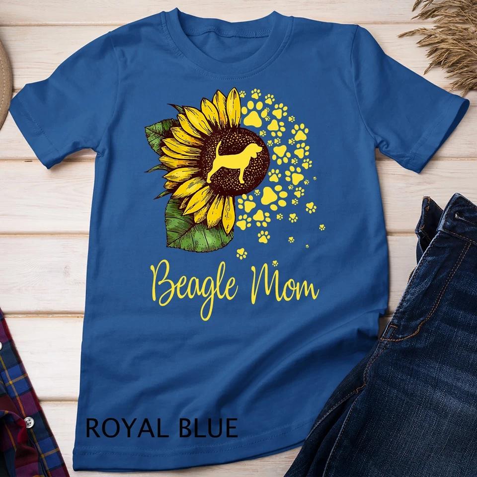 Womens Sunflower Beagle Mom Dog Lover Gift Unisex T-shirt 6 XL