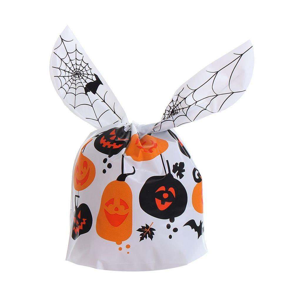 

Bag Party Supplies Halloween Decoration Rabbit Ear Baking Packaging Cookie Bag Halloween Candy Bags D