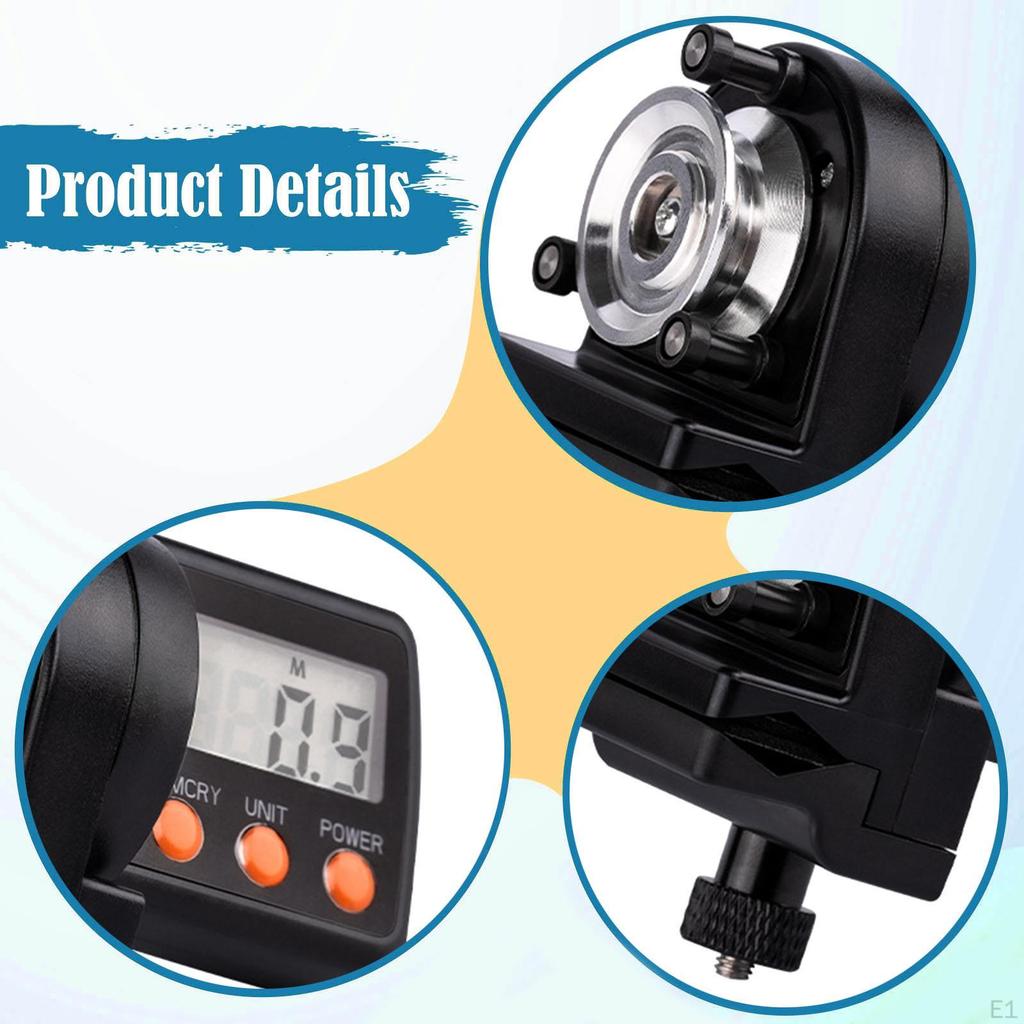 Digital Fishing Line Counter Roller Type Auto Shut Off Function Portable Accurate Professional