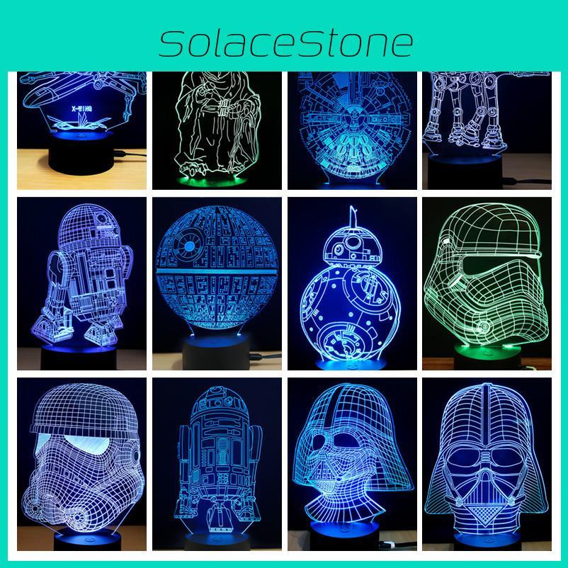 Star Wars Mini 3d Night Lamp For Kids Room And Collectors