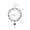 Women 925 Silver Lucky Bracelet Female Blue Crystal Heart Charm Pulseras Bracelet Bridal Wedding Engagement Fine Jewelry Gift