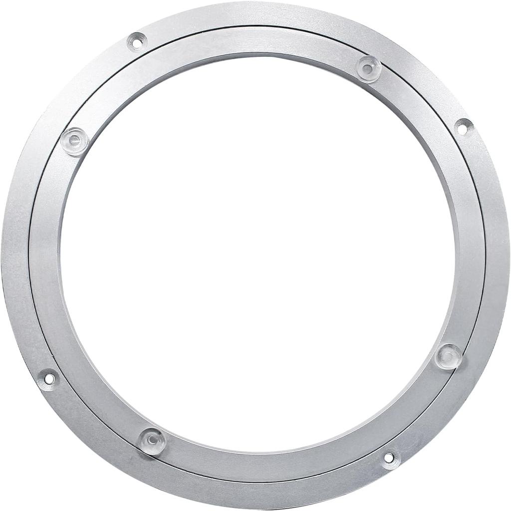 1 Pack 6 Inch Aluminium Alloy Turntable Bearing Lazy Sn Bearing Swivel Turntable for Table with Rotating Turntable Ring(6 Inch)