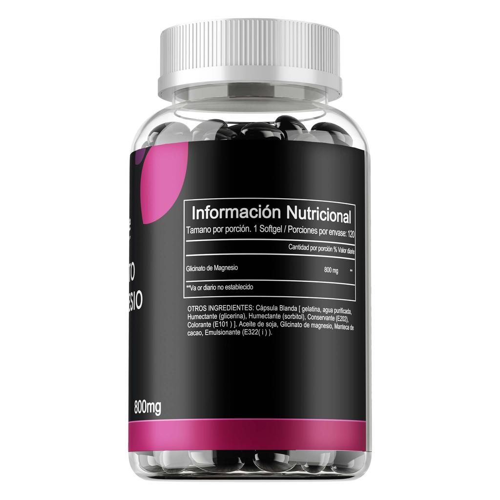 Pslalae Magnesium Glycine Capsules, 800mg Magnesium Glycine Extract, All-Natural, Suitable for Adults