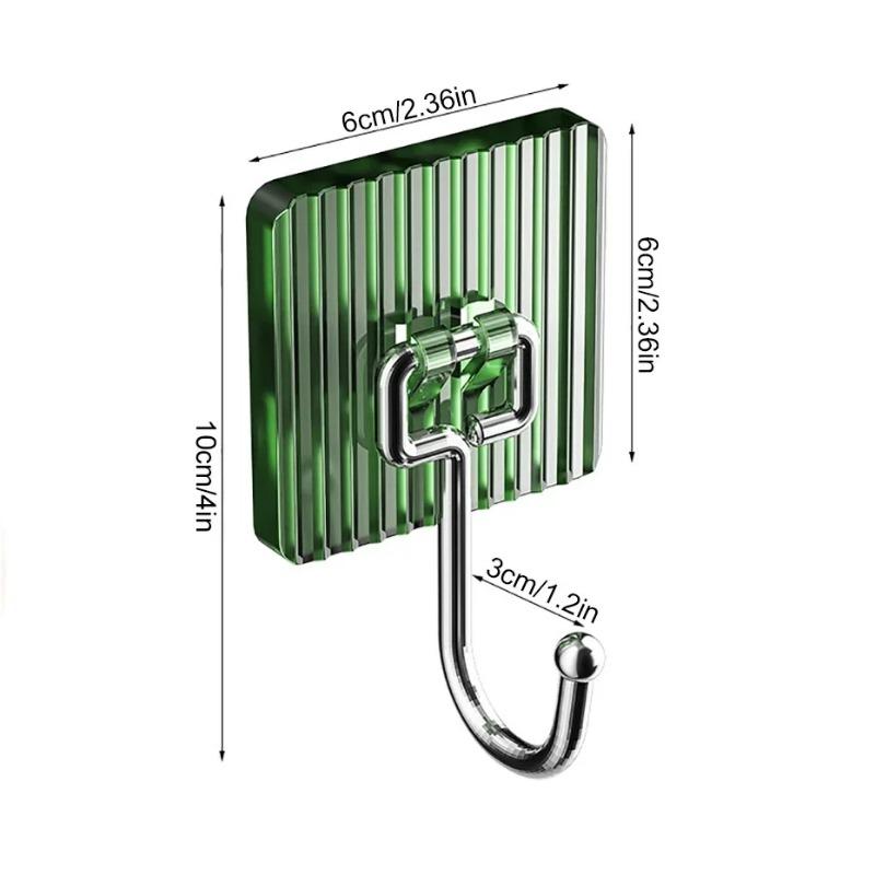 Luxushaken Edelstahl Küchen-Badezimmerhaken Nicht perforierter Metallhaken Stark Spurlos Tür Selbstklebend Hängehaken