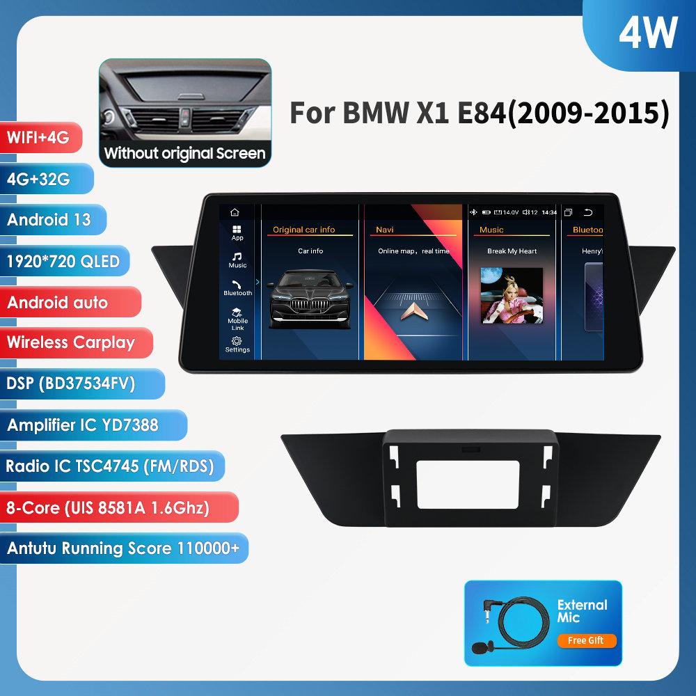 OSSURET Para BMW X1 E84(2009-2015)Sem Tela Original com 10,25" Sistemas Inteligentes para Carro Suporta RDS Bluetooth Sem Fio Carplay Android Auto DSP