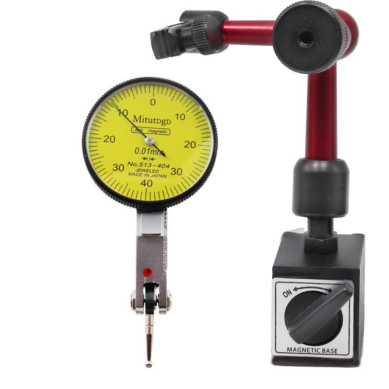 High Precision 0-10 Dial Indicator Lever with Magnetic Base and Small Calibrator Bracket