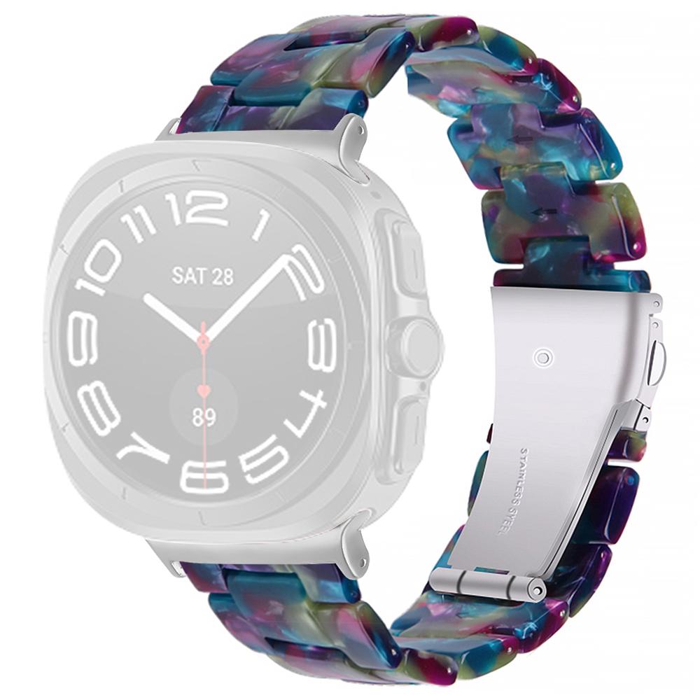 For Samsung Galaxy Watch Ultra 47mm Waterproof Resin Acrylic Watch Strap Buckle Design Wrist Band