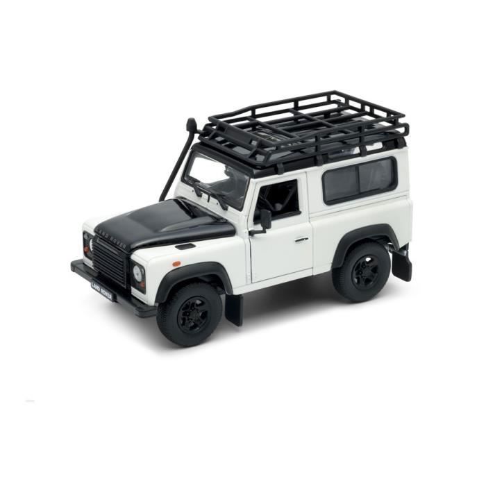 Miniatures montées - Welly - Land Rover Defender - 1/24 - Blanc - 4x4