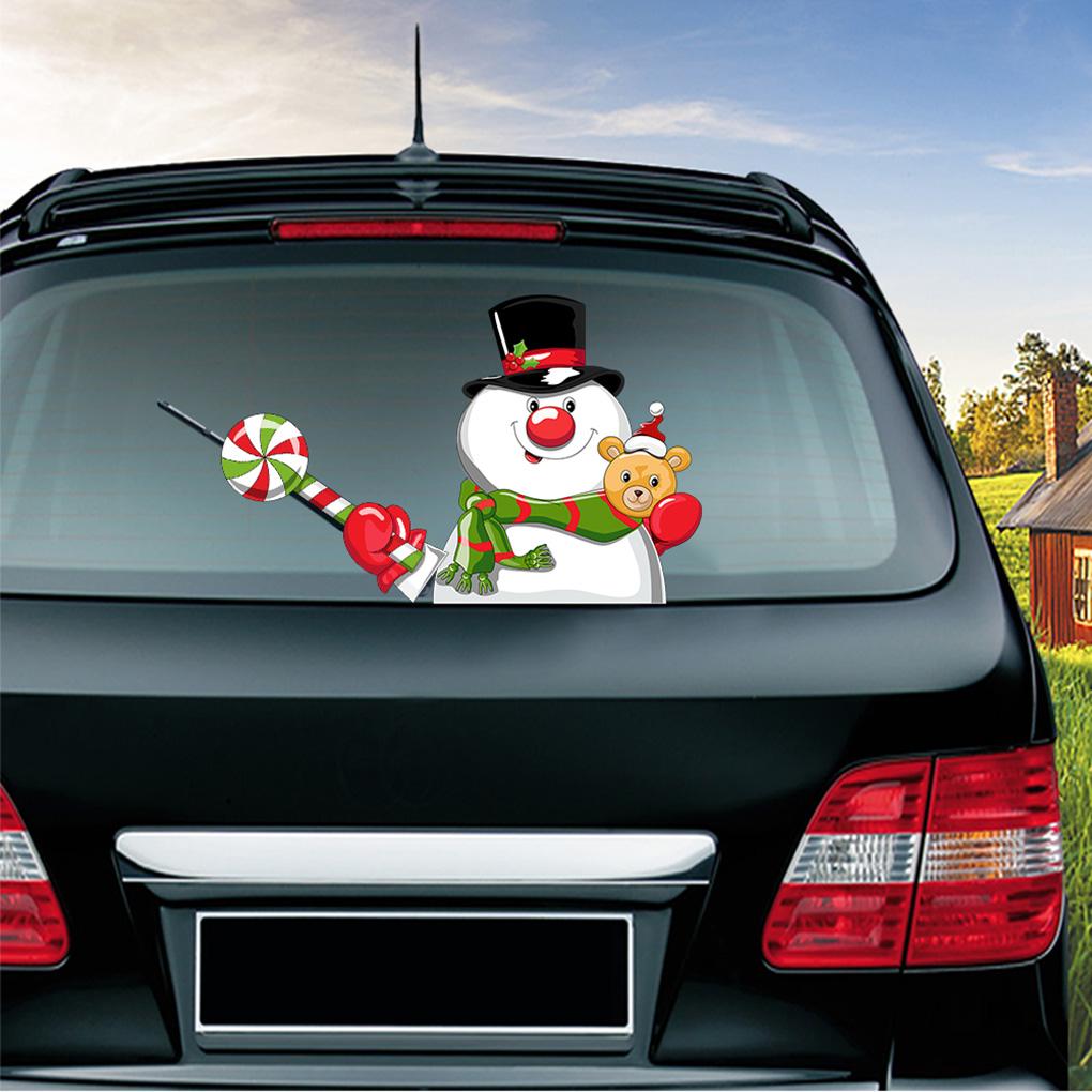 Car Stickers Car Rear Windshield Decals Christmas Decoration Waving Wiper Stickers Rear Window Wiper Decor