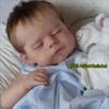 BZDOLL 20inch 50cm Asleep Reborn Baby Toy with 3D-paint Skin Cloth Body Soft Vinyl Limbs Doll Girl Play House Bedtime Toys for Kids Birthday Gift
