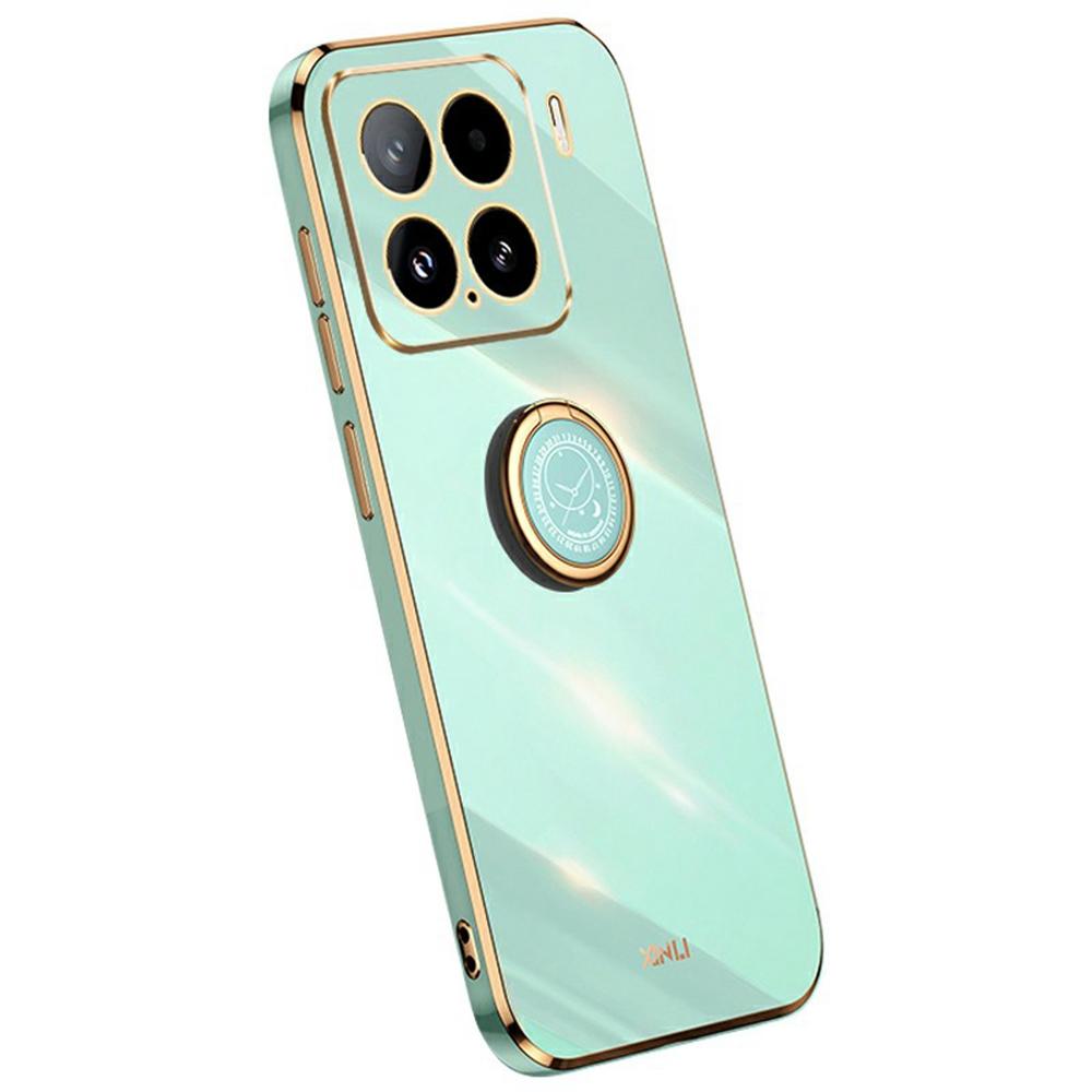 XINLI For Xiaomi 15 Case Ring Kickstand Electroplating TPU Phone Cover A