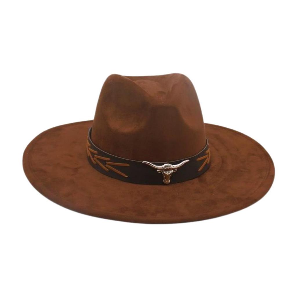 Grassland Ethnic Style Dance Sunscreen Travel Shooting Big Eaves Hat Men'S And Women'S High-End Flat-Brimmed Top Hat