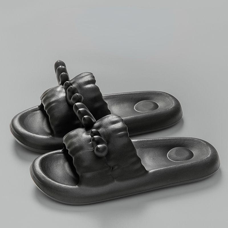 Adorables Pantoufles Renne Tridimensionnelles Femme Été Confortables Antidérapantes Intérieur Salle de Bain Bain Sandales Pantoufles à Semelle Souple