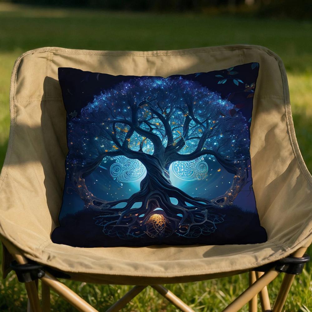 Tree of Life Cushion Cover Soft Reversible  Durable Pillow Cover  MultiScene Use for Home  Car Daily Comfort