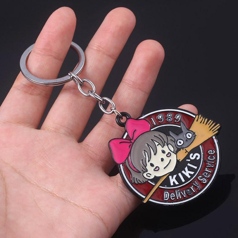 Kiki's Delivery Service Keychain Necklace With Alloy Pendant And Cartoon Cat Design For Cosplay And Daily Wear