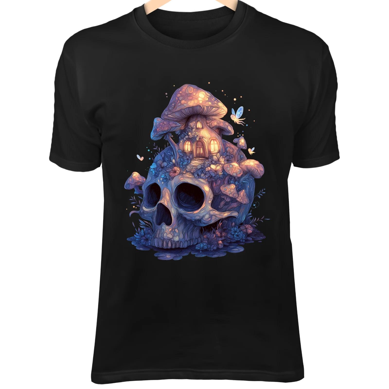 Cute Skull Mushroom House - Fairy Lights, Sparkles & Gothic Fairytale Cottage S