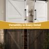 Heavy Carbon Steel Sliding Barn Door Handle Black Reinforced Heavy Duty Door Pull Metal Gate Handle Garages