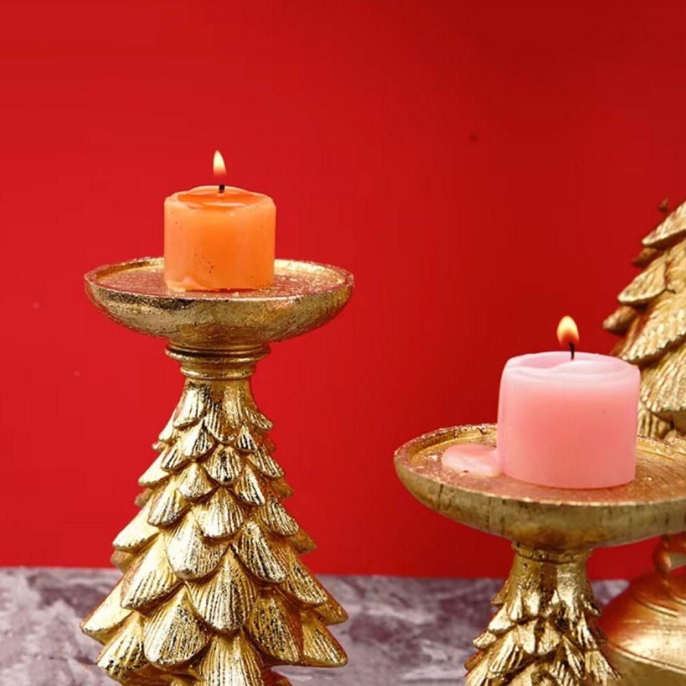 Vintage Candle Holder Resin Candlestick Stand Ins Style Candle Stand Ornament  New Year