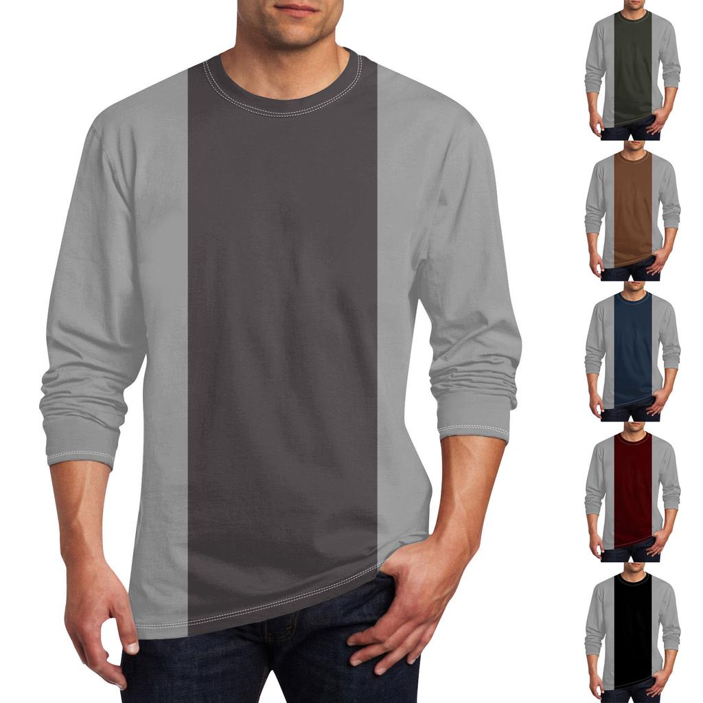 Men's T Shirt O-Neck Clothing Apparel Outdoor Long Sleeve Print Fashion Designer Vintage