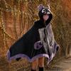 Adult Hoodie Blanket Bat for Adults, Cute Shark Fox Hooded Cape, Unisex Costume Soft Cozy Wearable Halloween Cosplay Home Loungewear Novelty Apparel
