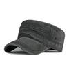 Y2k Flat Top Hat Washed Cotton Visor Hat Casual Cadet Cap  Unisex