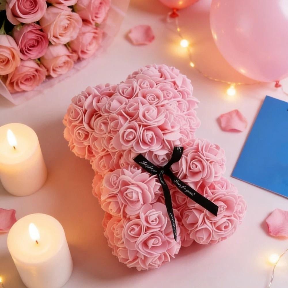 Lovers Gifts Simulated Flower Bear 25cm Flower Bear Decorations  Festival