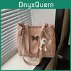 Stylish Korean Version Handbag For College Students Spacious Tote Bag For Women In Black Grey Pink And White