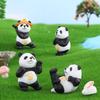 4pcs Creative Mini Kungfu Panda Ornaments for Car Household Bonsai Cute Miniature Kungfu Panda Decoration For Children Gift Toys