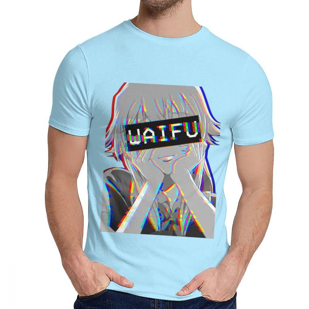 Round Neck Yuno Waifu Japanese Animation T Shirt Custom Unisex 100 Cotton T Shirt Big Size