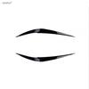 Car Head Light Lamp Eyebrow Eyelid Strip Stickers Decoration Cover Trim For BMW X1 F48 2016 -  ABS Carbon Fiber Accessories