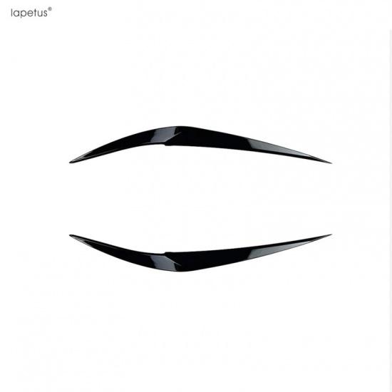 Car Head Light Lamp Eyebrow Eyelid Strip Stickers Decoration Cover Trim For BMW X1 F48 2016 -  ABS Carbon Fiber Accessories