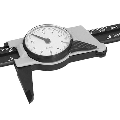 xuuyuu Fiber Caliper with Dial, Two Scales, Range: Approx. 0-150mm, Suitable for Labs, Offices, and Shops