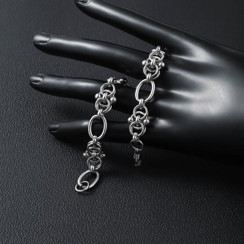 Hip Hop Design Stainless Steel Bracelet For Men Women Kpop Classic Simple Casual Jewelry Gift