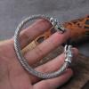 Adjustable Nordic Viking Dragon Bracelet for Men with Wooden Box Stylish Wristband Cuff